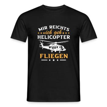 I've had enough, I'm going helicopter - Men's T-Shirt - black - Front - AI Model Male 178 light (178cm)