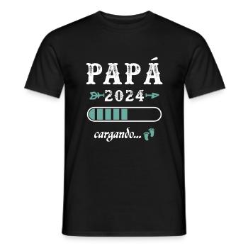 Papa 2024 Loading Geschenk Zukunft Vater - Männer T-Shirt - Schwarz - Vorne - AI Model Male 178 light (178cm)