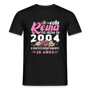 20 Years Birthday Gift Woman Made In 2004 - Men's T-Shirt - black - Front - AI Model Male 178 light (178cm)