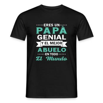 Papa cool et le meilleur grand-père du monde entier - T-shirt homme - noir - Devant - AI Model Male 178 light (178cm)