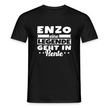 Enzo, eine Legende, geht in den Ruhestand - Männer T-Shirt - Schwarz - Vorne - AI Model Male 178 light (178cm)