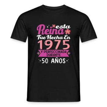 50 Jahre Geburtstagsgeschenk Frau aus dem Jahr 1975 - Männer T-Shirt - Schwarz - Vorne - AI Model Male 178 light (178cm)