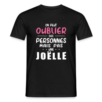 Femme Humour Cadeau Personnalisé BBF Prénom Joëlle - T-shirt homme - noir - Devant - AI Model Male 178 light (178cm)