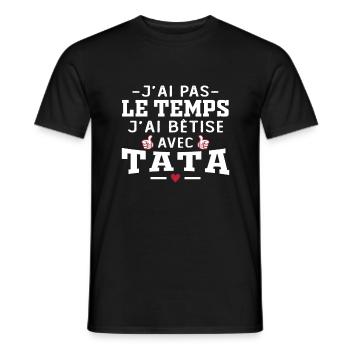 I don't have time I messed up with auntie - Men's T-Shirt - black - Front - AI Model Male 178 light (178cm)