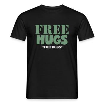 chien - T-shirt homme - noir - Devant - AI Model Male 178 light (178cm)