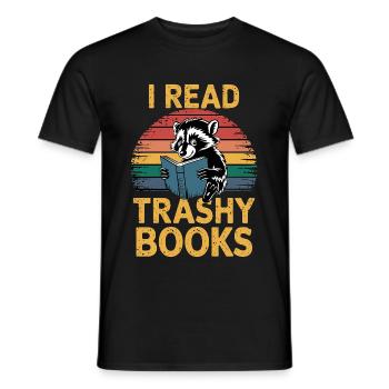 I Read Trashy Books 17 - Männer T-Shirt - Schwarz - Vorne - AI Model Male 178 light (178cm)