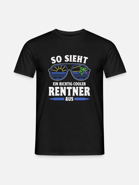 Rente Rentner Rentnerin Reinteneintritt Ruhestand - Männer T-Shirt - Schwarz