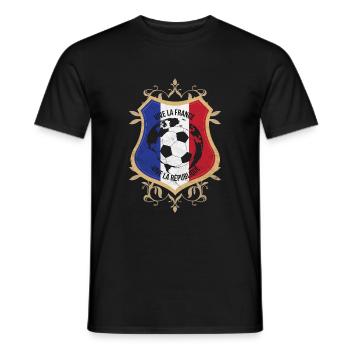Frankreich Flagge Nationalfarben Paris Fußball - Männer T-Shirt - Schwarz - Vorne - AI Model Male 178 light (178cm)