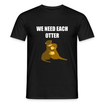 Nous avons besoin de chaque loutre - T-shirt homme - noir - Devant - AI Model Male 178 light (178cm)