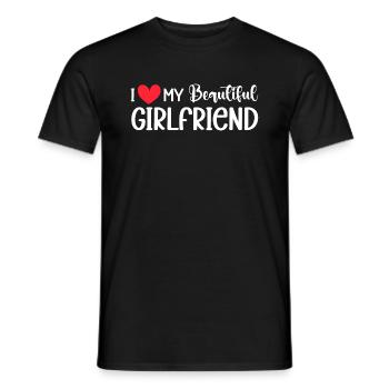 Paare Liebe Herz Freund Geschenkidee Beziehung - Männer T-Shirt - Schwarz - Vorne - AI Model Male 178 light (178cm)