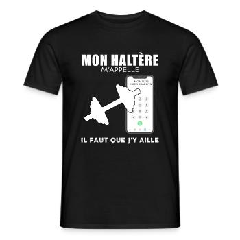 Mes haltères m'appellent Cadeau Sport - T-shirt homme - noir - Devant - AI Model Male 178 light (178cm)
