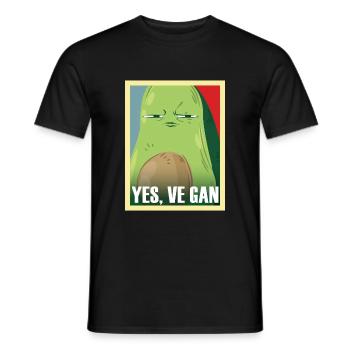 Vegan Yes Ve Gan T-Shirt Yes We Can - Männer T-Shirt - Schwarz - Vorne - AI Model Male 178 light (178cm)