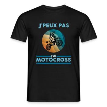 Motocross - Ich kann kein Motocross-Motorrad haben - Männer T-Shirt - Schwarz - Vorne - AI Model Male 178 light (178cm)