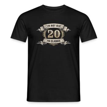 20 Jahre Ich bin nicht alt Ich bin klassisch 20. Geburtstag - Männer T-Shirt - Schwarz - Vorne - AI Model Male 178 light (178cm)