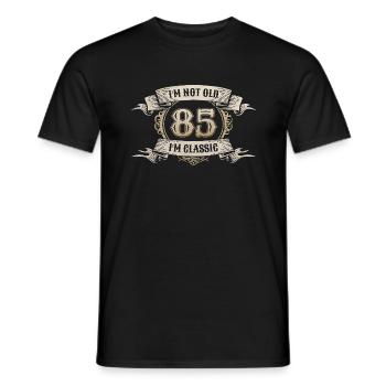 85 Jahre alt Ich bin nicht alt Ich bin klassisch 85. Geburtstag - Männer T-Shirt - Schwarz - Vorne - AI Model Male 178 light (178cm)