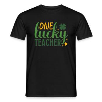 One Lucky Teacher - St. Patricks Day - Männer T-Shirt - Schwarz - Vorne - AI Model Male 178 light (178cm)