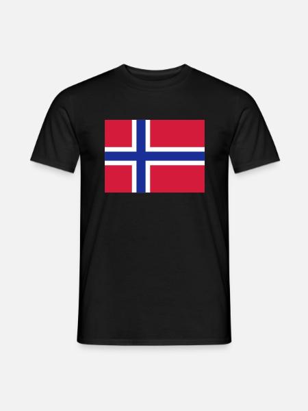 norway flag - Men's T-Shirt - black