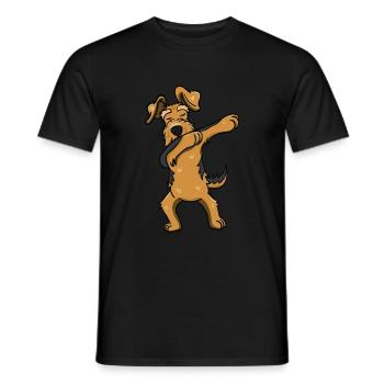 Cadeau drôle de danse de chien Airedale - T-shirt homme - noir - Devant - AI Model Male 178 light (178cm)