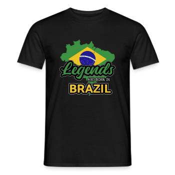 Tshirt Brésilien Légendes Brésiliennes - T-shirt homme - noir - Devant - AI Model Male 178 light (178cm)