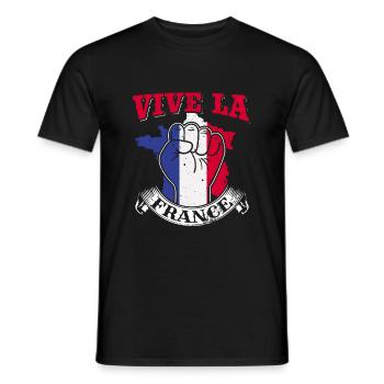 Frankreich Franzose Französisch France Geschenk - Männer T-Shirt - Schwarz - Vorne - AI Model Male 178 light (178cm)