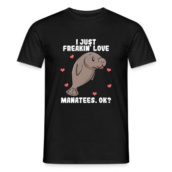 Seekuh Seekühe Meer Lustig Herz Liebe Geschenk - Männer T-Shirt - Schwarz - Vorne - AI Model Male 178 light (178cm)
