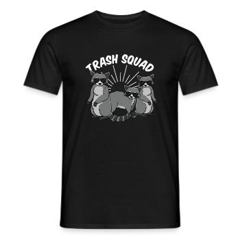Waschbär Waschbären Trash Squad Lustig Geschenk - Männer T-Shirt - Schwarz - Vorne - AI Model Male 178 light (178cm)