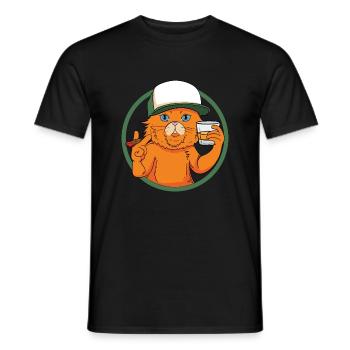 Malt Whiskey Alkohol Katze Kitten Scotch Geschenk - T-shirt homme - noir - Devant - AI Model Male 178 light (178cm)