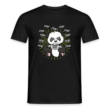 Panda Pandas Zocken Zocker Gamer Cadeau PC - T-shirt homme - noir - Devant - AI Model Male 178 light (178cm)