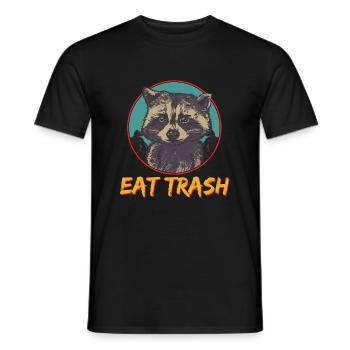 Waschbär Müll Eat Trash Panda Lustig Geschenk - Männer T-Shirt - Schwarz - Vorne - AI Model Male 178 light (178cm)