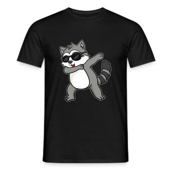 Raccoon Raccoon Dabbing Dance Dancing Gift - Men's T-Shirt - black - Front - AI Model Male 178 light (178cm)