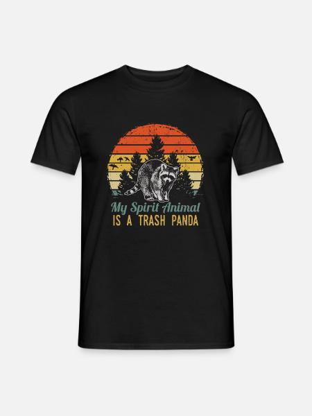 Raccoon My Spirit Animal Trash Panda Gift - Men's T-Shirt - black