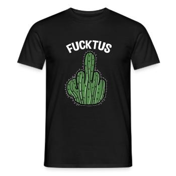 Kaktus Kakteen Fucktus Mittelfinger Stinkefinger - Männer T-Shirt - Schwarz - Vorne - AI Model Male 178 light (178cm)