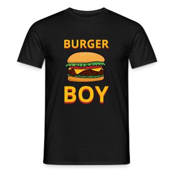 Burger Boy Hamburger Chef Restaurant - Männer T-Shirt - Schwarz - Vorne - AI Model Male 178 light (178cm)