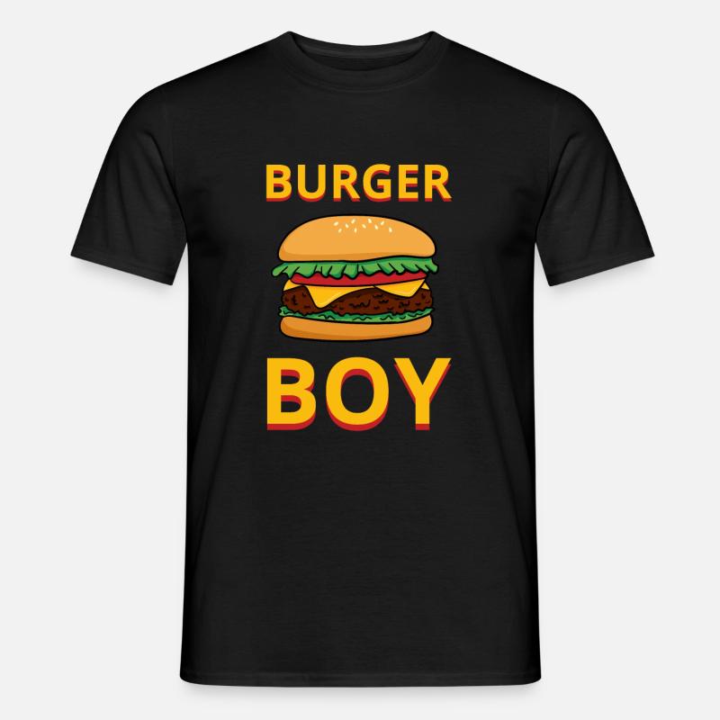 Burger Boy Hamburger Chef Restaurant - Men's T-shirt - black