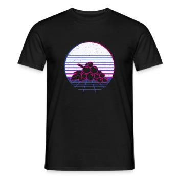 Raisins Fruit Rétro Vintage Retro Wave - T-shirt homme - noir - Devant - AI Model Male 178 light (178cm)