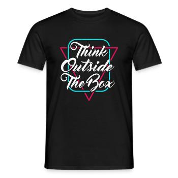 Think outside the box - Kreativität - Männer T-Shirt - Schwarz - Vorne - AI Model Male 178 light (178cm)