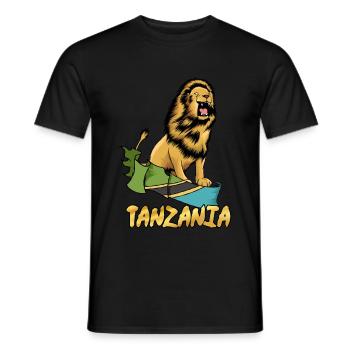 Tanzania - Men's T-Shirt - black - Front - AI Model Male 178 light (178cm)