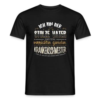 Krankenschwester Stolzer Vater Geschenk - Männer T-Shirt - Schwarz - Vorne - AI Model Male 178 light (178cm)