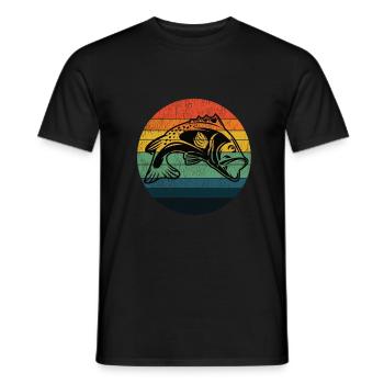 pêche poisson prédateur poisson week-end - T-shirt homme - noir - Devant - AI Model Male 178 light (178cm)