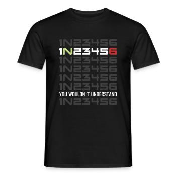 Motorrad Gangschaltung - Männer T-Shirt - Schwarz - Vorne - AI Model Male 178 light (178cm)