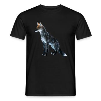 Renard Renard Motif Animaux Cadeau Art Animal Motif - T-shirt homme - noir - Devant - AI Model Male 178 light (178cm)