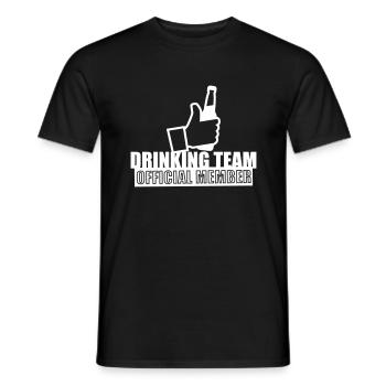 Membre officiel de l’équipe de boisson - Fun - T-shirt homme - noir - Devant - AI Model Male 178 light (178cm)