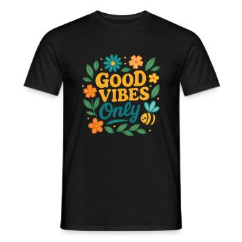 gute Stimmung | farbiges Sommer Design - Männer T-Shirt - Schwarz - Vorne - AI Model Male 178 light (178cm)