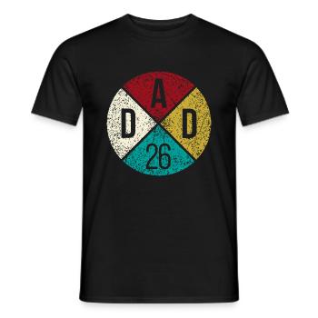 Dad 26 Dad Baby Dad 2026 Father's Day Gift - Men's T-Shirt - black - Front - AI Model Male 178 light (178cm)