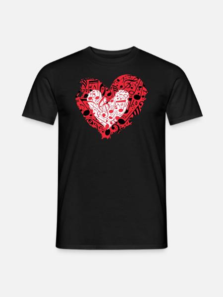 Music is love - Men's T-Shirt - black