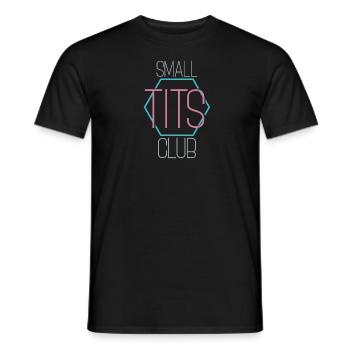 Small Tits Club - Men's T-Shirt - black - Front - AI Model Male 178 light (178cm)