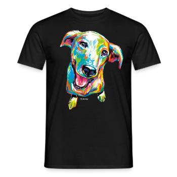 PD Moreno Puppy coloré - T-shirt homme - noir - Devant - AI Model Male 178 light (178cm)