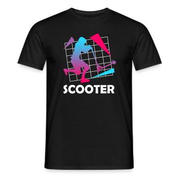 Scooter Spruch Skater Geschenk Kunst Zeichnung - Männer T-Shirt - Schwarz - Vorne - AI Model Male 178 light (178cm)