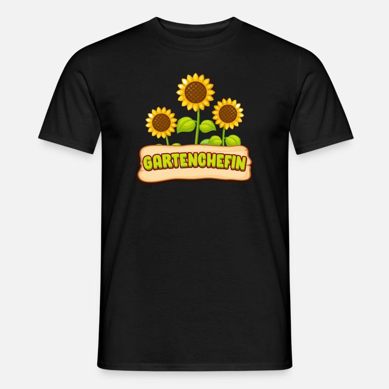 Gartenchefin Gartenarbeit Hobbgärtner Spruch - Männer T-Shirt - Schwarz