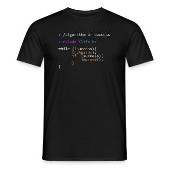 Programmcode Algorithmus des Erfolgs IT Entwickler - Männer T-Shirt - Schwarz - Vorne - AI Model Male 178 light (178cm)
